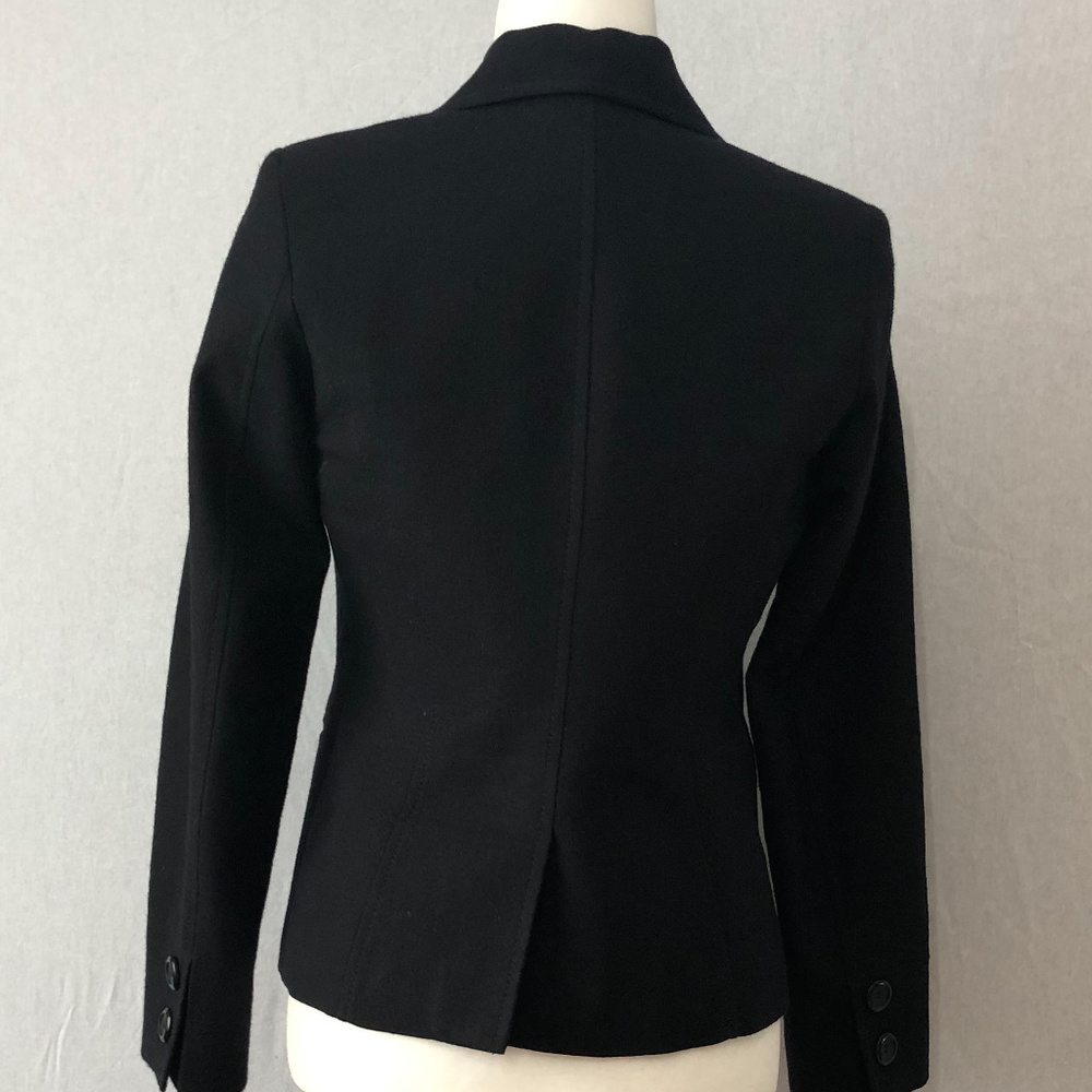 Pendleton Black Two Button 100% Wool Jacket Size 6 - image 3